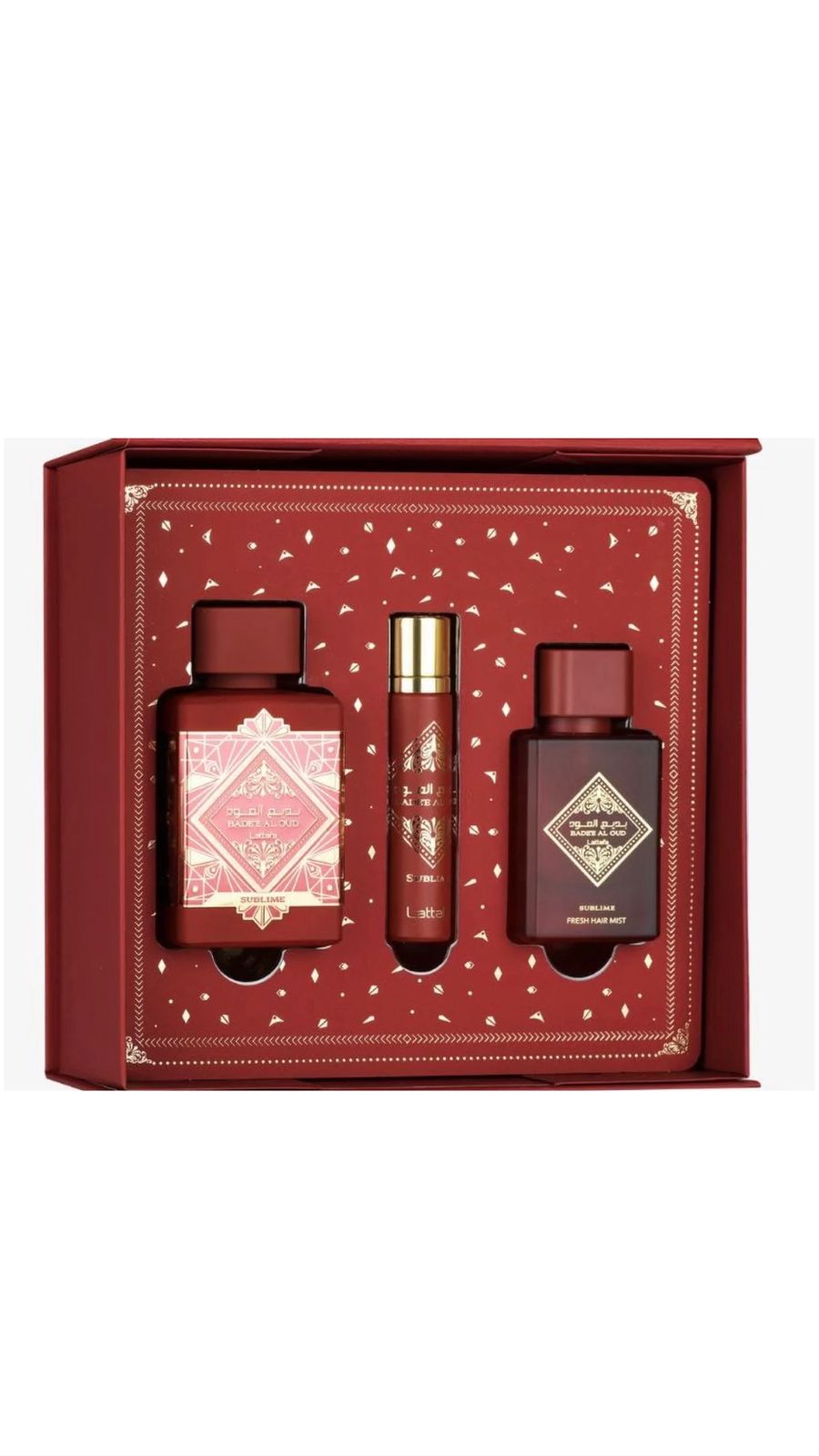LATTAFA BADE’E AL OUD SUBLIME GIFT SET FOR UNISEX (100ML + 12ML + 50ML) لطافة بگج هدايا للجنسين
